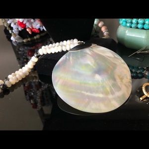Cream Shell Rondelle Necklace main image 1